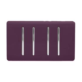 ART-SS9999PL  4 Gang 4x3 Way Intermediate Plum